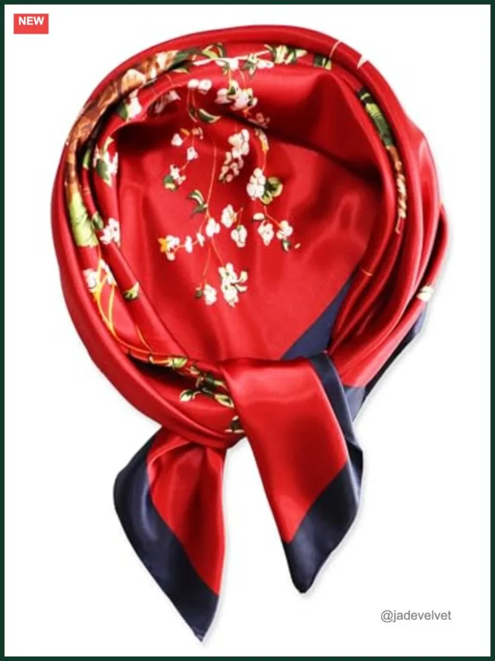 35x35 Satin Hair Scarf for Women Silk Like Square Bandana